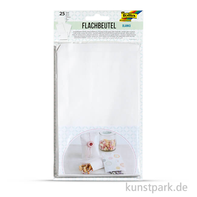 Artikelbild 1 des Artikels “Papiertüten weiß flach, 130x200 mm, 25 Stück “