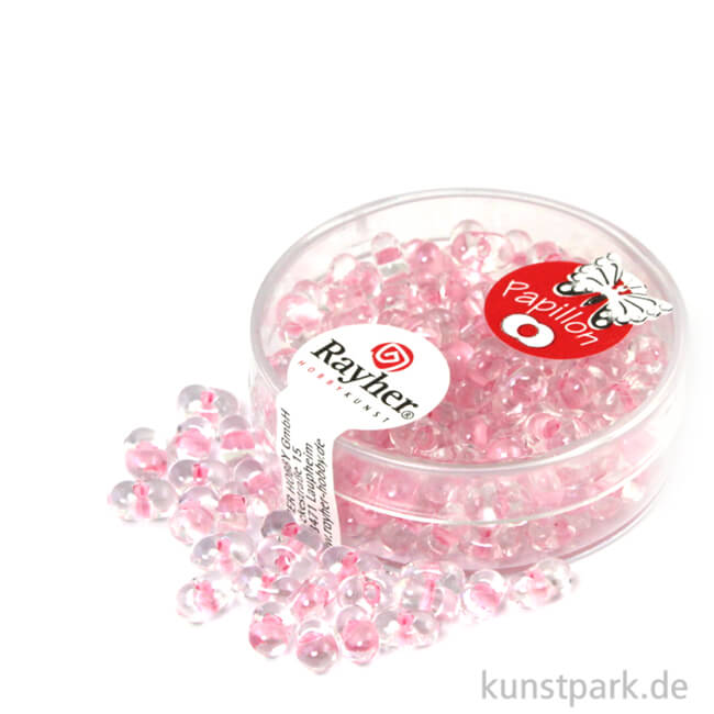 Artikelbild 1 des Artikels “Papillon-Rocailles - 3,2x6,5 mm - 18 g Dose | Rosa Chiffon“