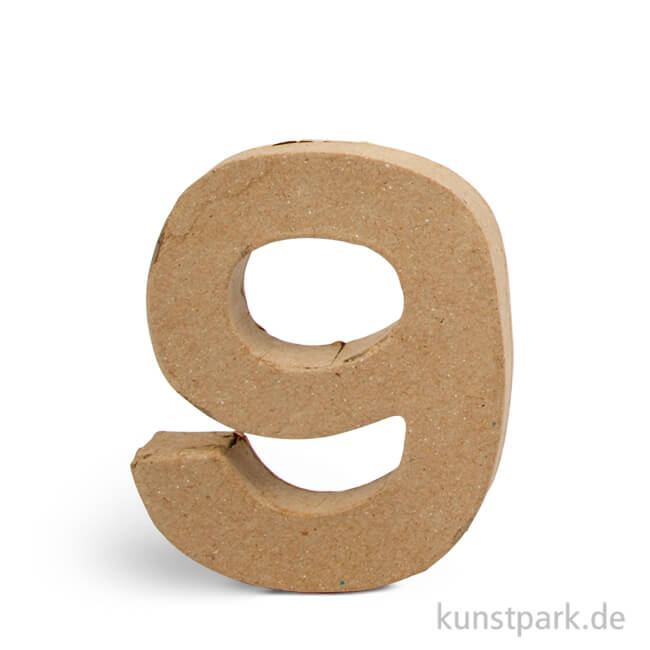 Artikelbild 1 des Artikels “Pappmaché-Zahlen - handgearbeitet, Höhe 10 cm, Dicke 2 cm Einzeln | 9“