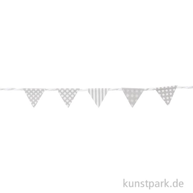 Artikelbild 1 des Artikels “Party-Girlande zum Basteln, Grau, 20 Fähnchen, ca. 2 m “