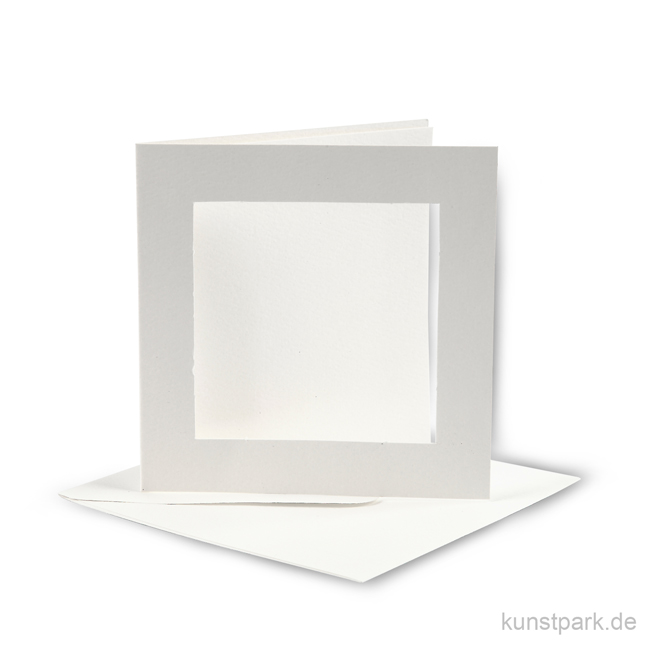 Artikelbild 1 des Artikels “Passepartoutkarten quadratisch - Altweiß, 12,5x12,5 cm, 10 Stück “