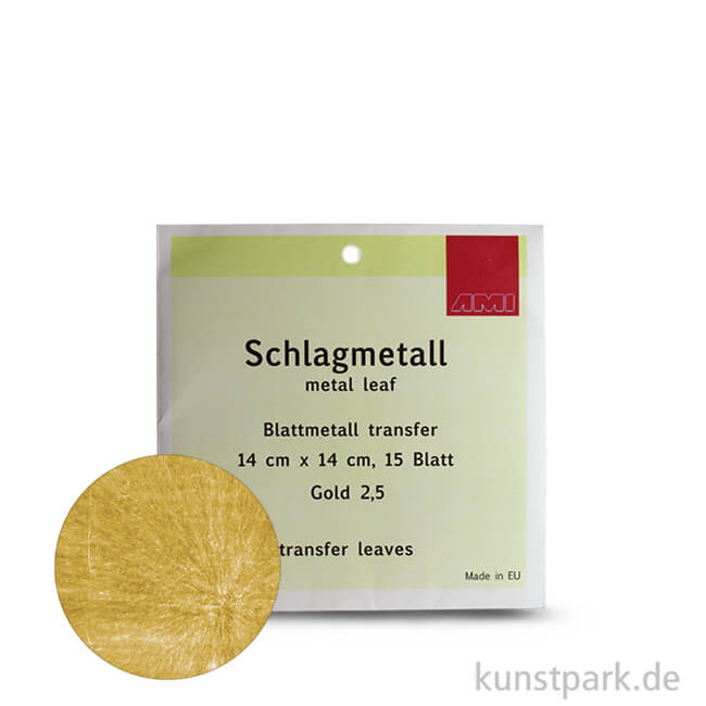 Artikelbild 1 des Artikels “Passione Schlagmetall 14 x 14 cm | Gold 2,5 - 15 Blatt, transfer“