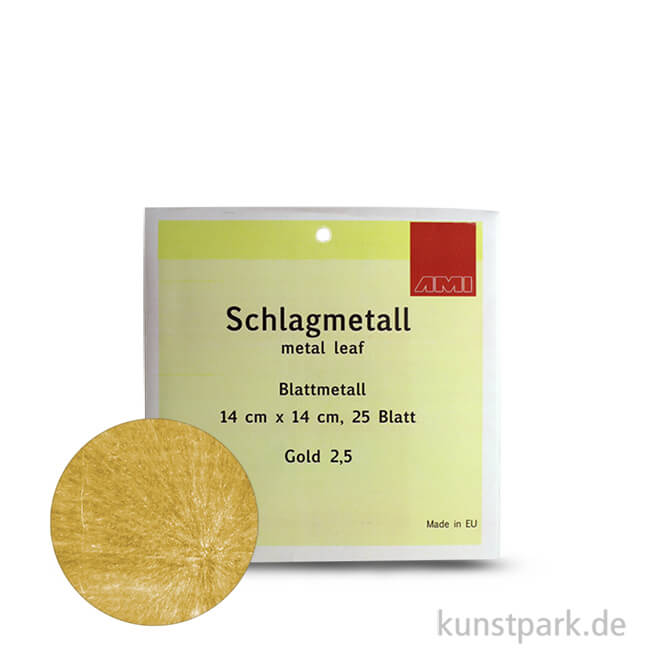 Artikelbild 1 des Artikels “Passione Schlagmetall 14 x 14 cm | Gold 2,5 - 25 Blatt, lose“