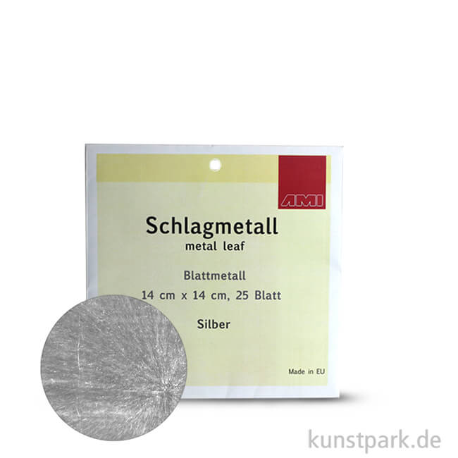 Artikelbild 1 des Artikels “Passione Schlagmetall 14 x 14 cm | Silber - 25 Blatt, lose“