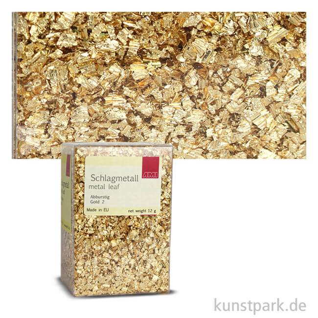 Artikelbild 1 des Artikels “Passione Schlagmetall-Flocken, klein abburstig | Gold 2 (12 g)“