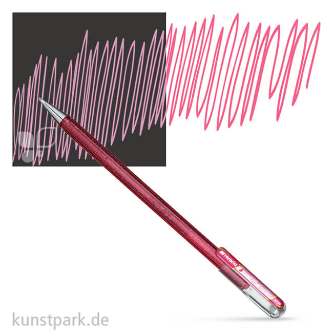 Artikelbild 1 des Artikels “Pentel Hybrid DualMetallic Glitter Gel Pen 0,5 mm Einzelstift | Pink - Metallic Pink“