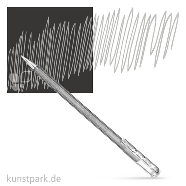 Artikelbild 1 des Artikels “Pentel Hybrid DualMetallic Glitter Gel Pen 0,5 mm Einzelstift | Silber“