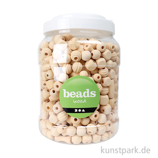 Artikelbild 1 des Artikels “Perlen aus Holz, 5-28 mm, Lochgröße 2,5-3 mm, 2 Liter “