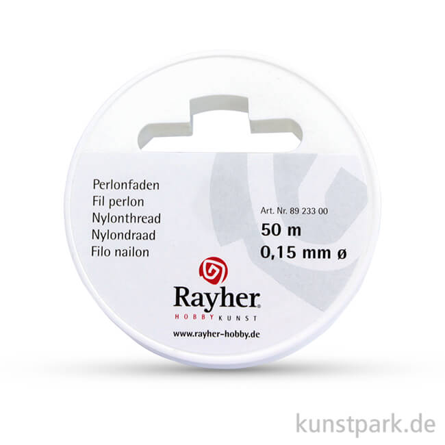 Artikelbild 1 des Artikels “Perlonfaden transparent auf Rolle, reißfest 0,15 mm - 50 Meter“