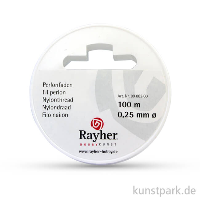 Artikelbild 1 des Artikels “Perlonfaden transparent auf Rolle, reißfest 0,25 mm - 100 Meter“