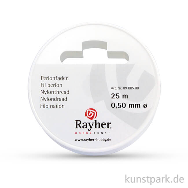 Artikelbild 1 des Artikels “Perlonfaden transparent auf Rolle, reißfest 0,50 mm - 25 Meter“