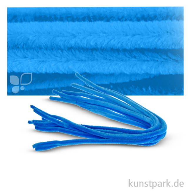 Artikelbild 1 des Artikels “Pfeifenputzer Chenilledraht, 10 Stück, Einzelfarbe 50 cm | Hellblau“