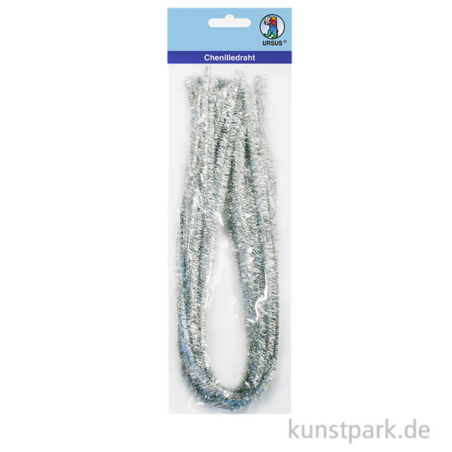 Artikelbild 1 des Artikels “Pfeifenputzer Chenilledraht - Silber, 50 cm, 10 Stück “