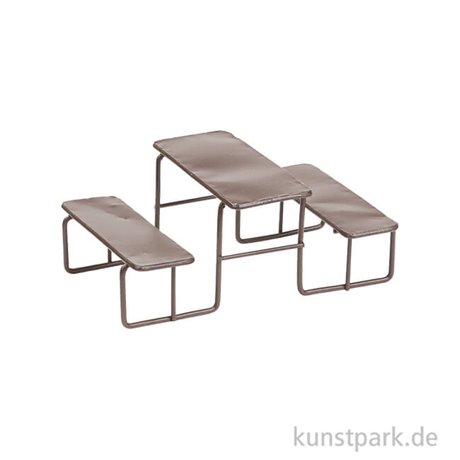 Artikelbild 1 des Artikels “Mini Picknick-Tisch aus Metall - Braun, 11 cm “