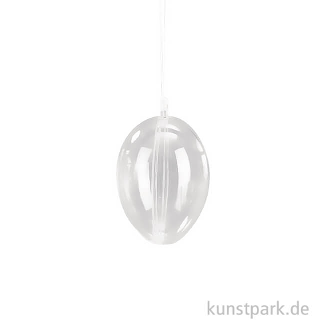 Artikelbild 1 des Artikels “Zweiteiliges durchsichtiges Plastik-Ei, Größe 10 cm “