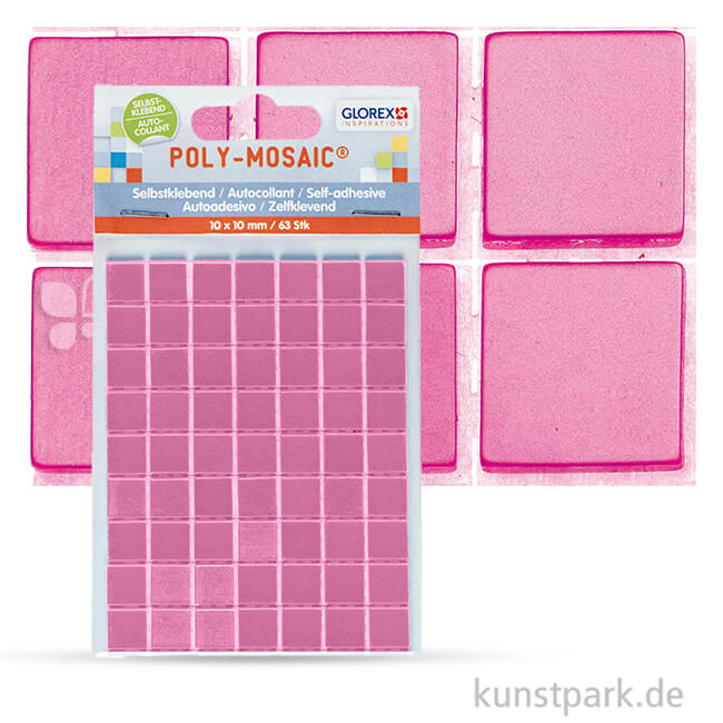 Artikelbild 1 des Artikels “Poly-Mosaic selbstklebend, 10 mm 63 Stk. | Pink“