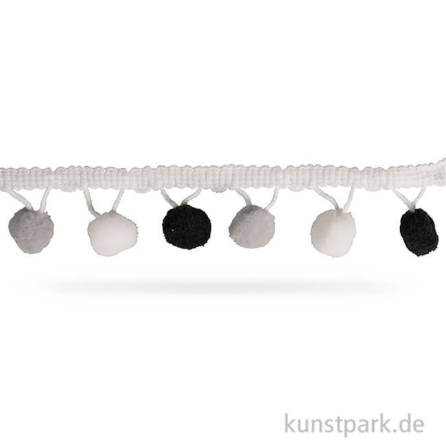 Artikelbild 1 des Artikels “Pompon-Borte - Schwarz-Weiß, 2 m “