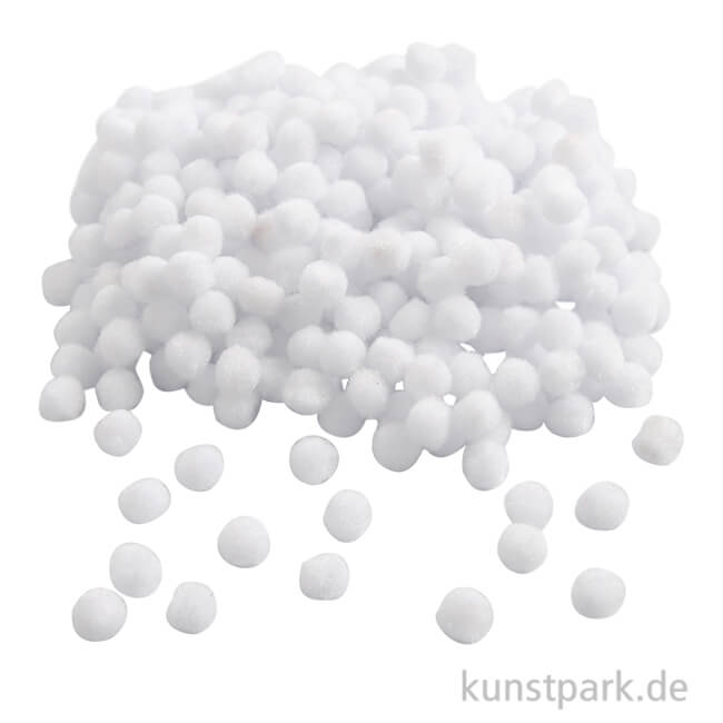 Artikelbild 1 des Artikels “Mini Pompons, 10 mm, 450 Stück - Weiß “