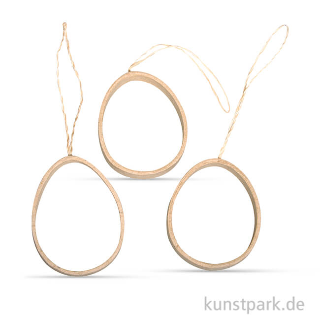 Artikelbild 1 des Artikels “Quilling-Hänger aus Pappmaché - Eier, 8x6x1 cm, 3 Stück “