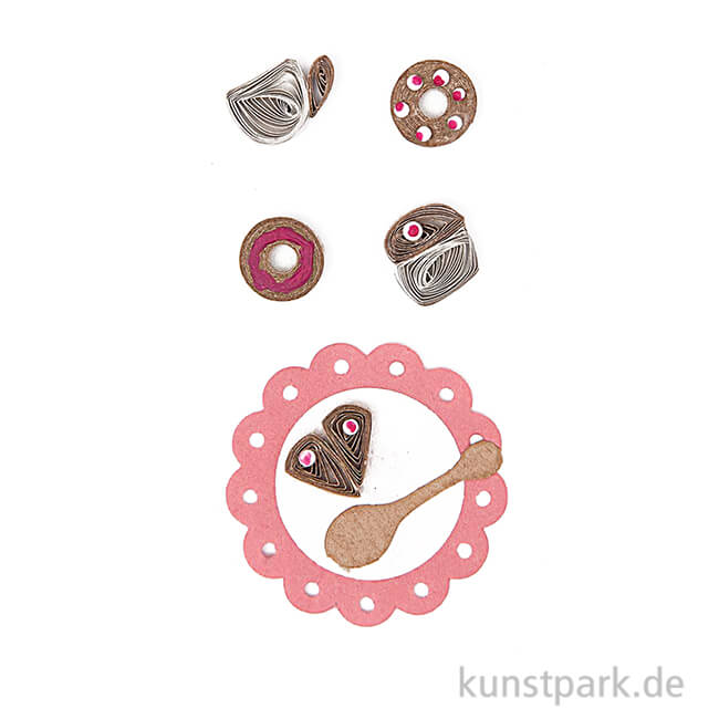 Artikelbild 1 des Artikels “Quilling Sticker - Kaffeeklatsch, Altrosa “