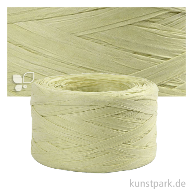 Artikelbild 1 des Artikels “Raffiabast aus Papier, 7 mm x 100 m Einzelfarbe | Hellgrün“