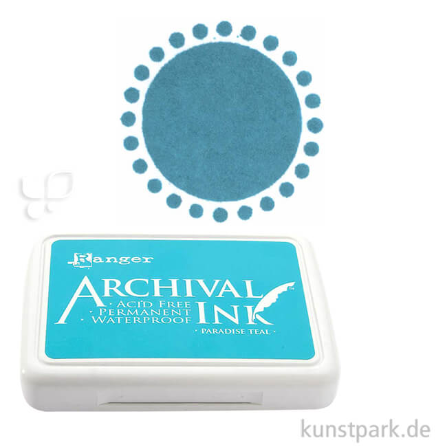 Artikelbild 1 des Artikels “Ranger Archival Ink Stempelkissen Einzelfarbe | Türkis“