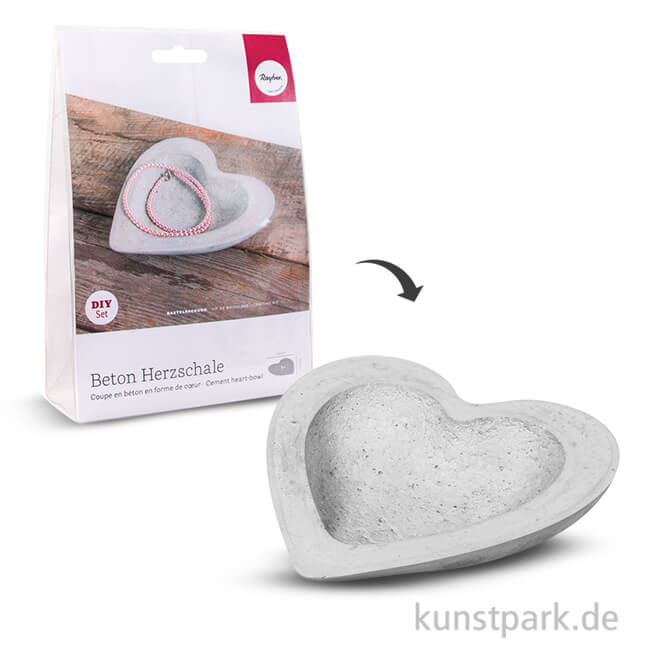 Artikelbild 1 des Artikels “Rayher Kreativset Herz-Betonschale mit umfangreichem Zubehör “