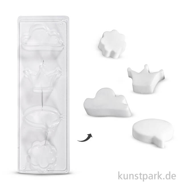 Artikelbild 1 des Artikels “Rayher Seifengießform Motive, Tiefe 3 cm, 4 teilig sortiert “
