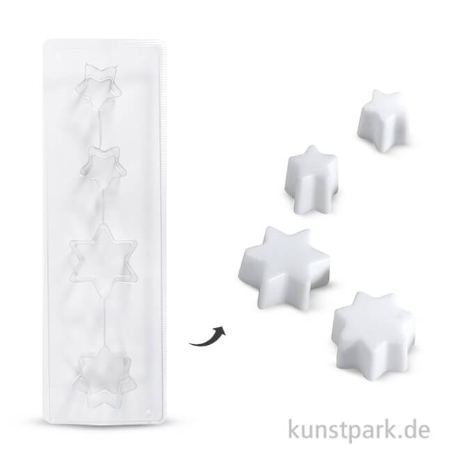 Artikelbild 1 des Artikels “Rayher Seifengießform Sterne, Tiefe 3 cm, 4 teilig sortiert “
