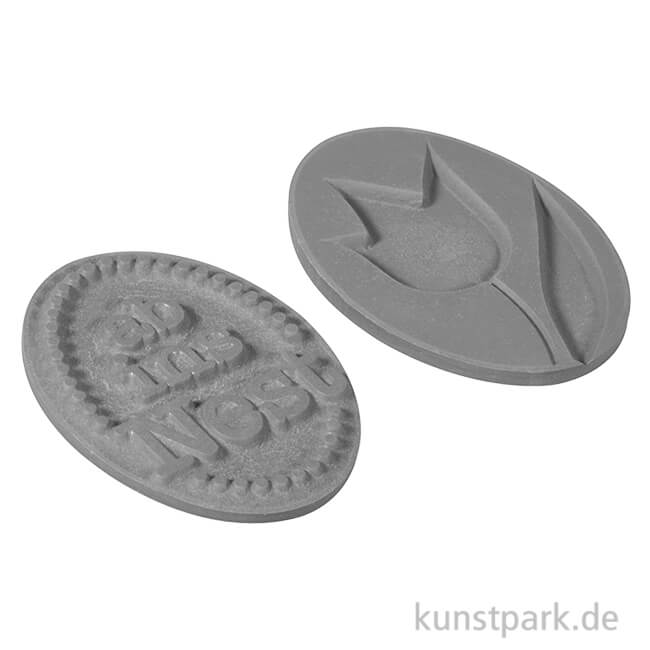 Artikelbild 1 des Artikels “Gießform Label - Ab ins Nest + Tulpe - 35x25 mm, 2 Stück “