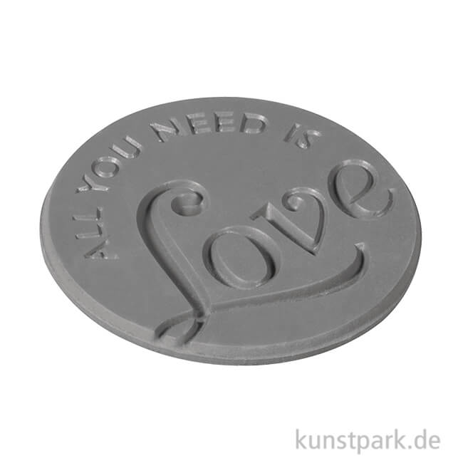 Artikelbild 1 des Artikels “Gießform Label - All you need is Love - 45 mm, 1 Stück “
