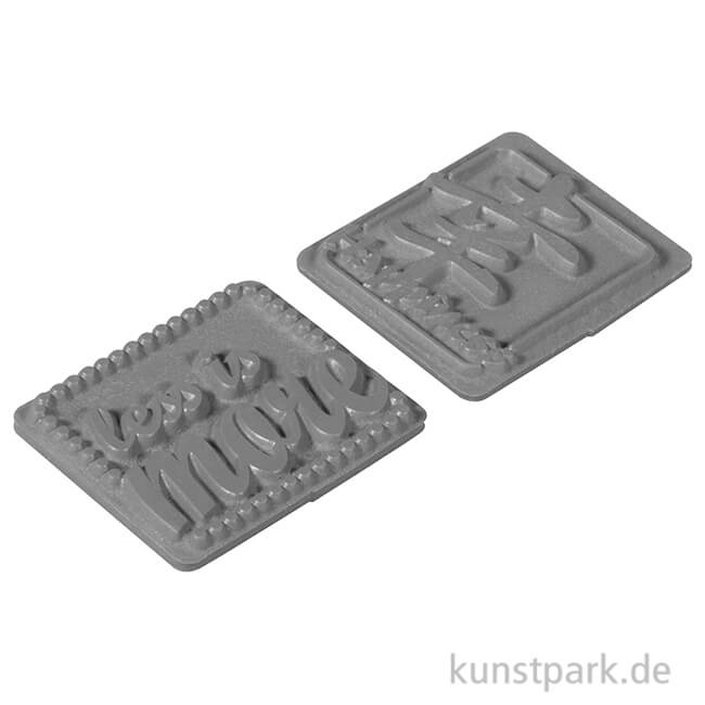 Artikelbild 1 des Artikels “Seifenstempel - Happiness + less is more - 25x30 mm, 2 Stück “