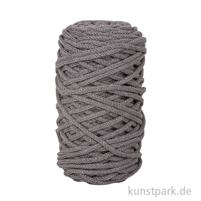 Artikelbild 1 des Artikels “Braidy Recycling Garn, geflochten für Makramee, 250 g 4 mm | Steingrau“