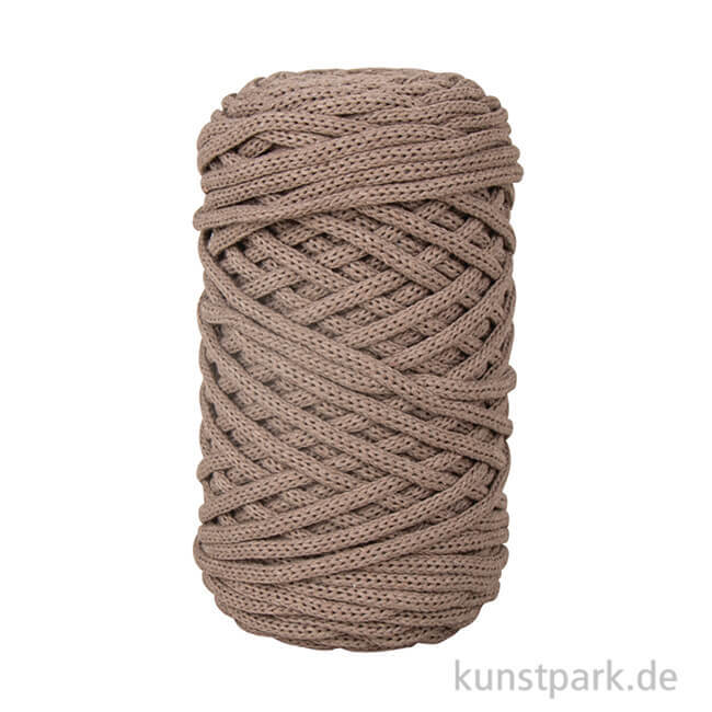 Artikelbild 1 des Artikels “Braidy Recycling Garn, geflochten für Makramee, 250 g 4 mm | Taupe“