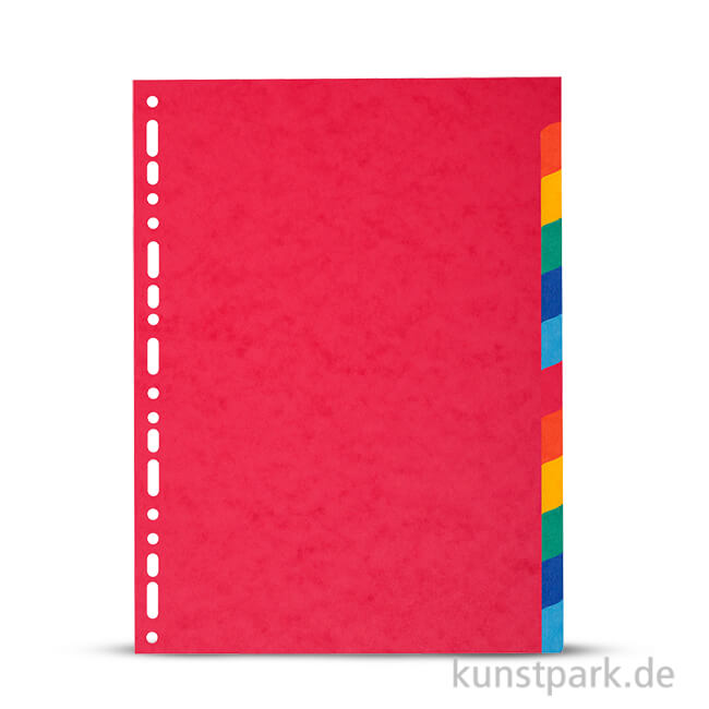 Artikelbild 1 des Artikels “Register aus Karton, DIN A4, 220g, 12 Stück farbig sortiert “