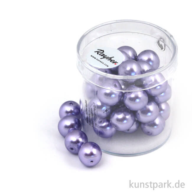 Artikelbild 1 des Artikels “Renaissance Glaswachsperlen - 10 mm - 35 Stück Dose | Flieder“