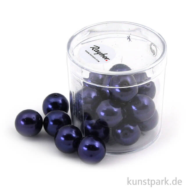Artikelbild 1 des Artikels “Renaissance Glaswachsperlen - 12 mm - 21 Stück Dose | Pflaume“