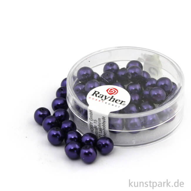 Artikelbild 1 des Artikels “Renaissance Glaswachsperlen - 6 mm - 45 Stück Dose | Pflaume“