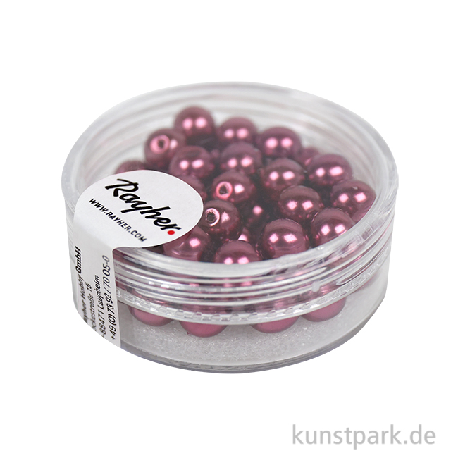 Artikelbild 1 des Artikels “Renaissance Glaswachsperlen - 6 mm - 45 Stück Dose | Bordeaux“
