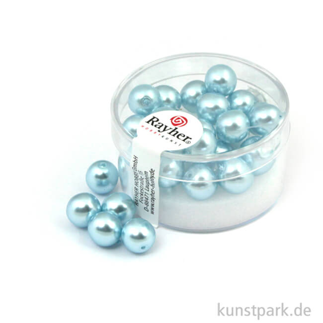 Artikelbild 1 des Artikels “Renaissance Glaswachsperlen - 8 mm - 25 Stück Dose | Hellblau“