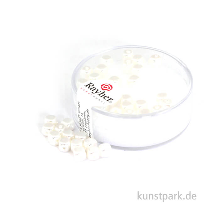 Artikelbild 1 des Artikels “Renaissance-Würfel - 4,5 x 5 mm - 40 Stück Schneeweiß“