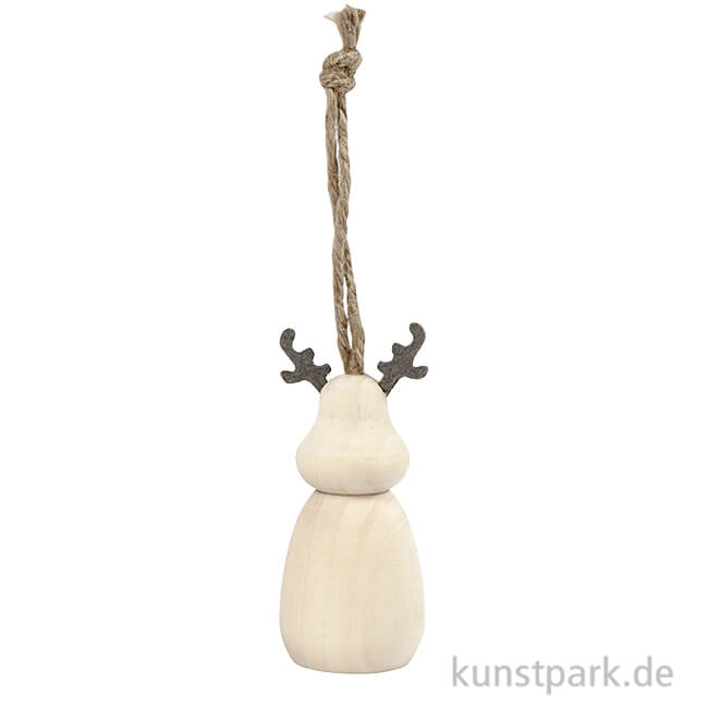 Artikelbild 1 des Artikels “Rentier aus Holz mit Anhänger “