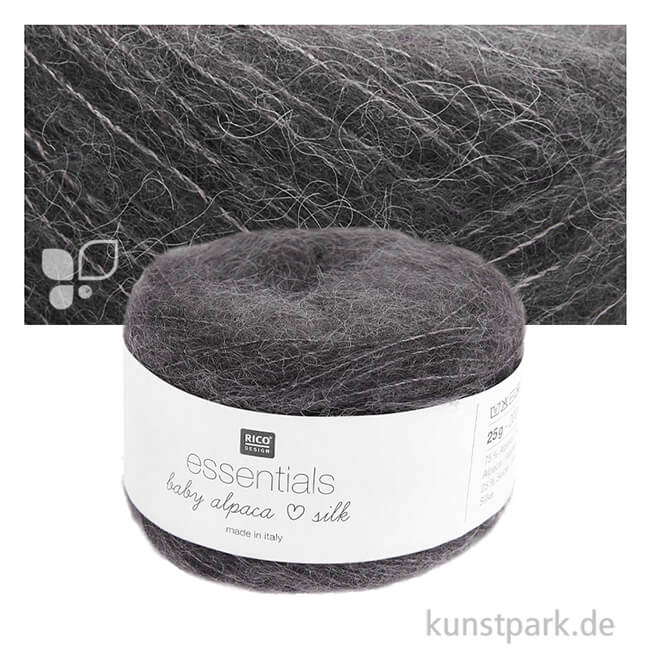 Artikelbild 1 des Artikels “Rico Garn - Essentials Baby Alpaca Loves Silk, 25g, 200m Farbe | Grau“