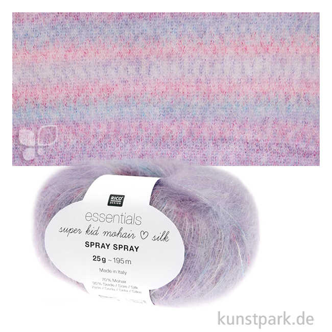 Artikelbild 1 des Artikels “Rico Garn - Essentials Super Kid Mohair Loves Silk Spray, 25g, 195m Farbe | Icecream“