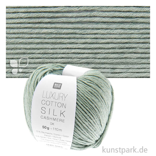 Artikelbild 1 des Artikels “Rico Garn - Luxury Cotton Silk Cashmere dk, 50g, 110m Farbe | Aqua“