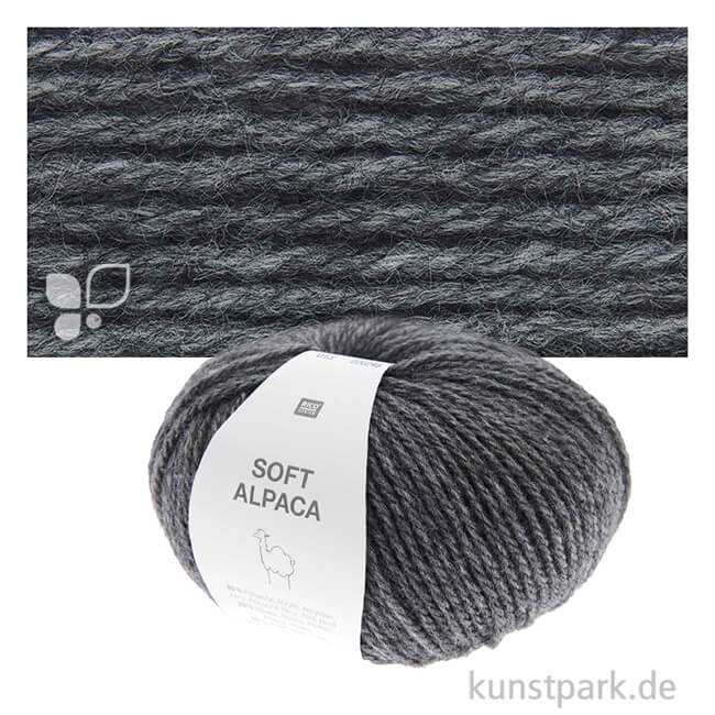 Artikelbild 1 des Artikels “Rico Garn - Soft Alpaca, 50g, 125m Farbe | Anthrazit“