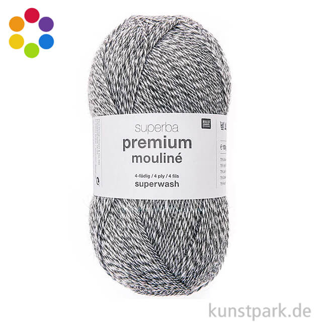 Artikelbild 1 des Artikels “Rico Sockenwolle - Superba Premium Mouline 4-fädig, 100g, 380m “