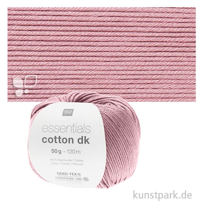 Artikelbild 1 des Artikels “Rico Wolle - Essentials Cotton dk, 100% Baumwolle, 50g, 120m Farbe | Altrose“