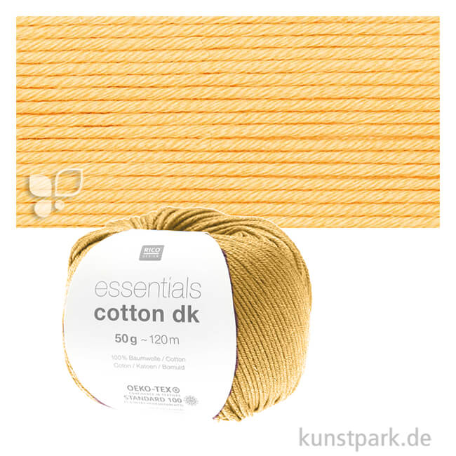 Artikelbild 1 des Artikels “Rico Wolle - Essentials Cotton dk, 100% Baumwolle, 50g, 120m Farbe | Banane“