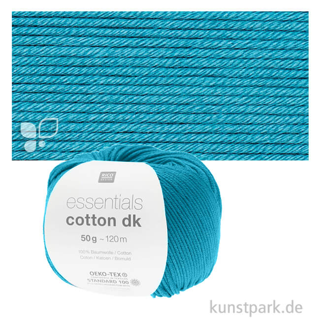 Artikelbild 1 des Artikels “Rico Wolle - Essentials Cotton dk, 100% Baumwolle, 50g, 120m Farbe | Dunkelpetrol“